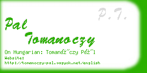 pal tomanoczy business card